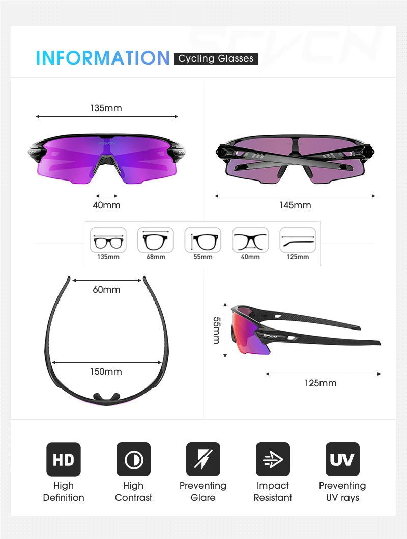 UV400 Cycling Sunglasses – Windproof Sport Glasses for MTB, Running & Outdoor