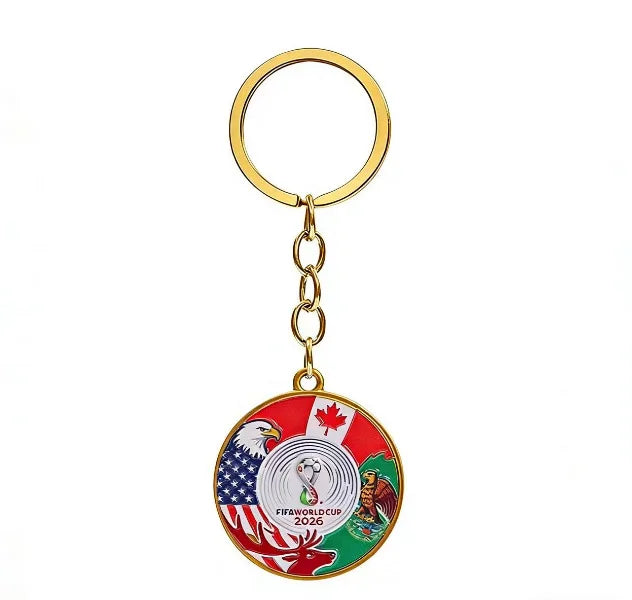 2026 FIFA World Cup Enamel Metal Keychain – UV Print Soccer Fan Souvenir