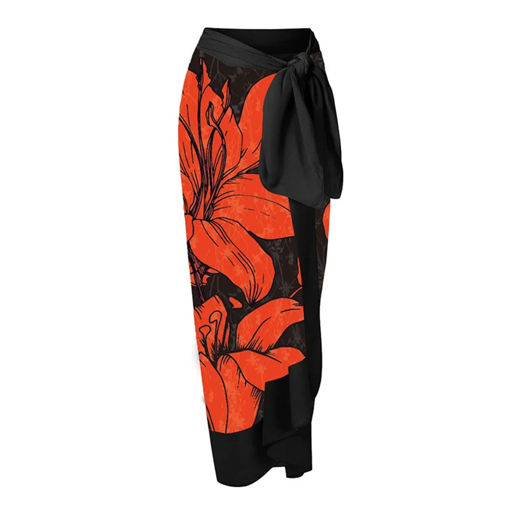 Women's One-Shoulder Swimsuit & Cover-Up Set – Sexy Floral Print Beachwear, Push-Up Bikini & Bodysuit (S-XL)