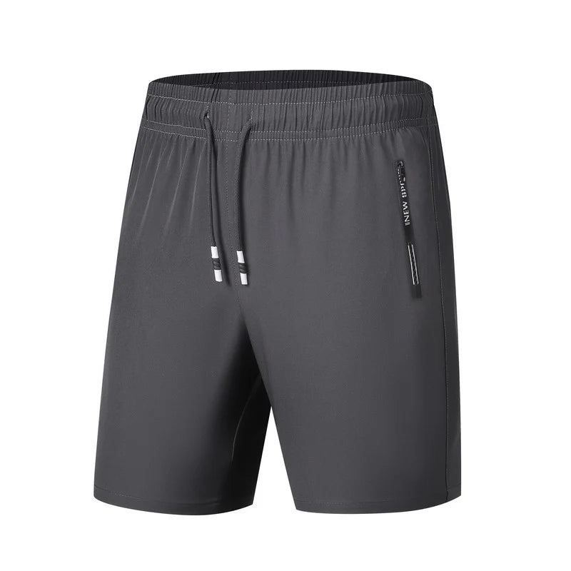 Men's Athletic Running Shorts – Quick Dry, Drawstring & Zip Pockets