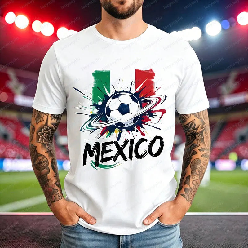 2026 World Cup Soccer Fan T-Shirt – USA, Canada, Mexico, Brazil, Argentina & Spain