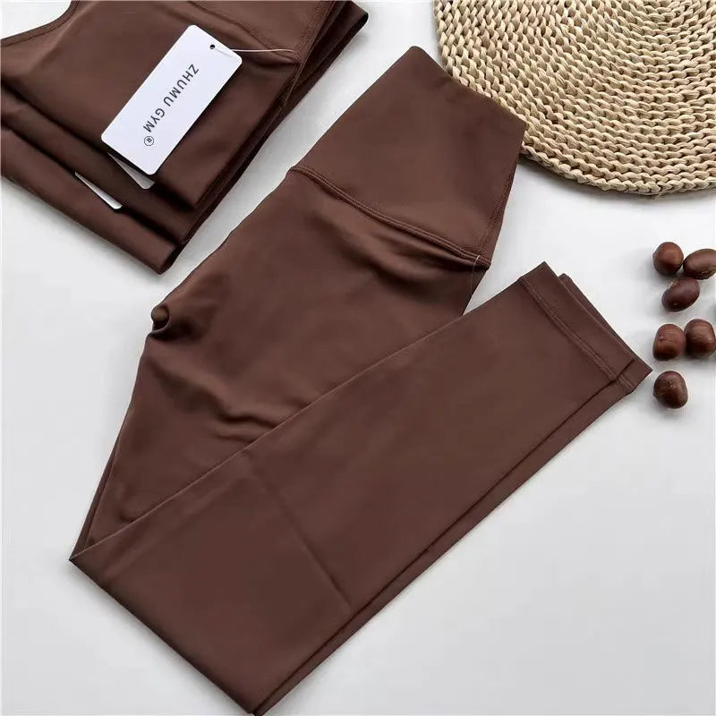 Women's Seamless High-Waist Yoga Leggings – Quick-Dry Push-Up Slim Fit Gym Pants (S-XL)
