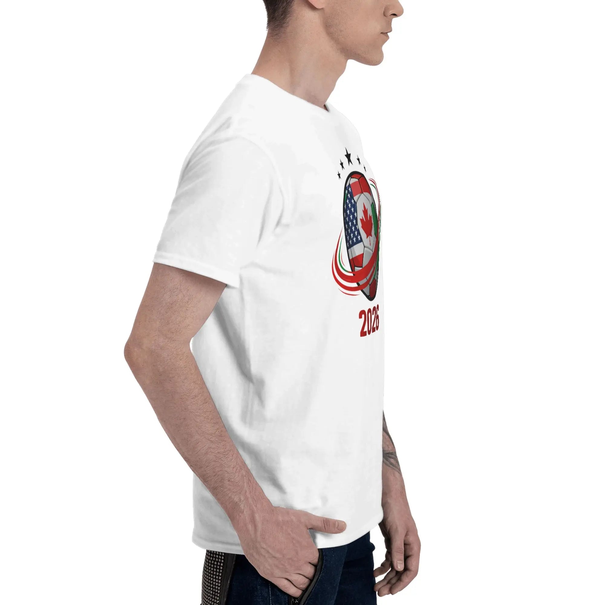 2026 FIFA World Cup T-Shirt | USA Canada Mexico Soccer Fan Tee | 100% Cotton Men's Casual