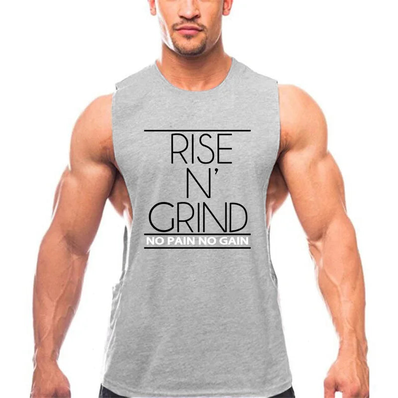 Men's Side Slit Singlet Tank Top – Breathable Cotton Gym & Running Shirt