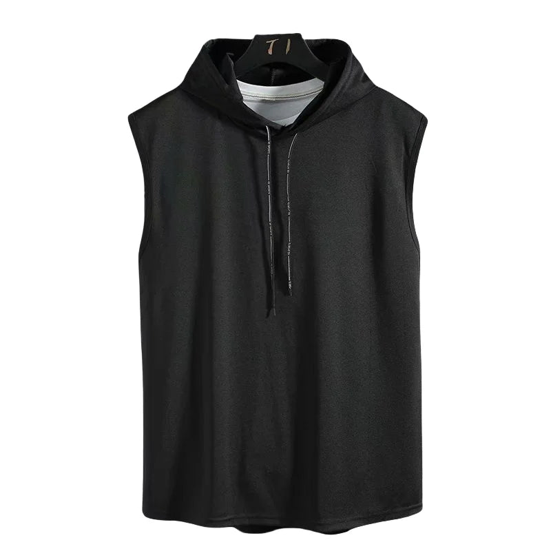 Men's Hooded Gym Tank Top | Sleeveless Bodybuilding Fitness Vest