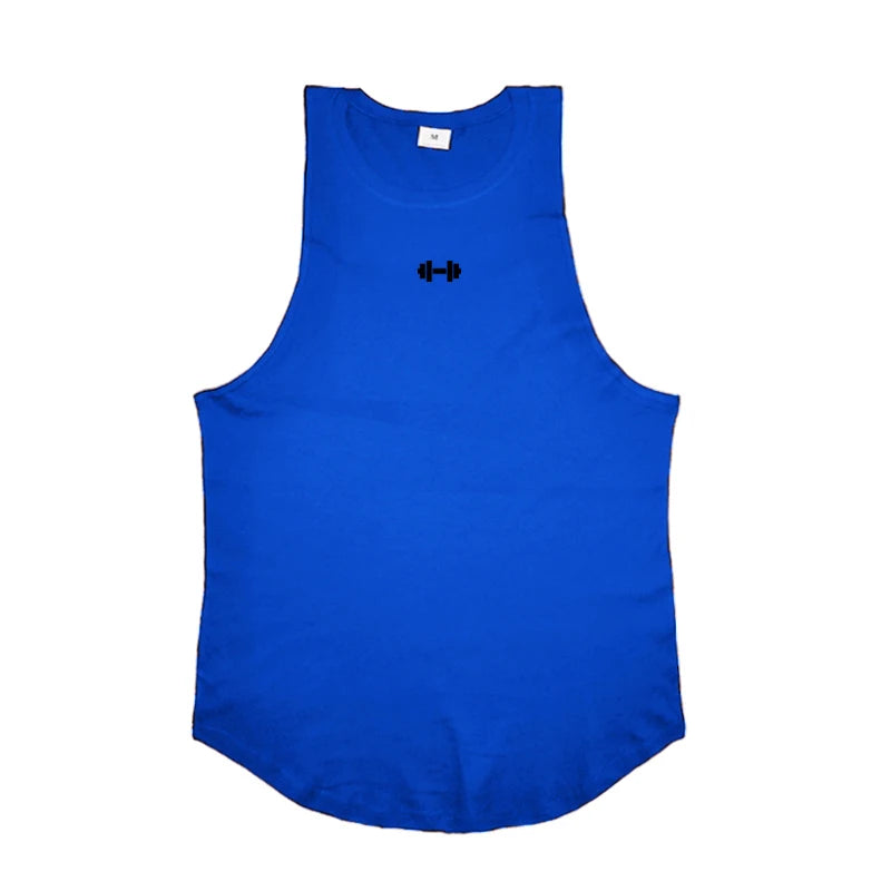 Men's Cotton Sleeveless Tank Top – Breathable Gym Vest for Fitness, Running & Street Style