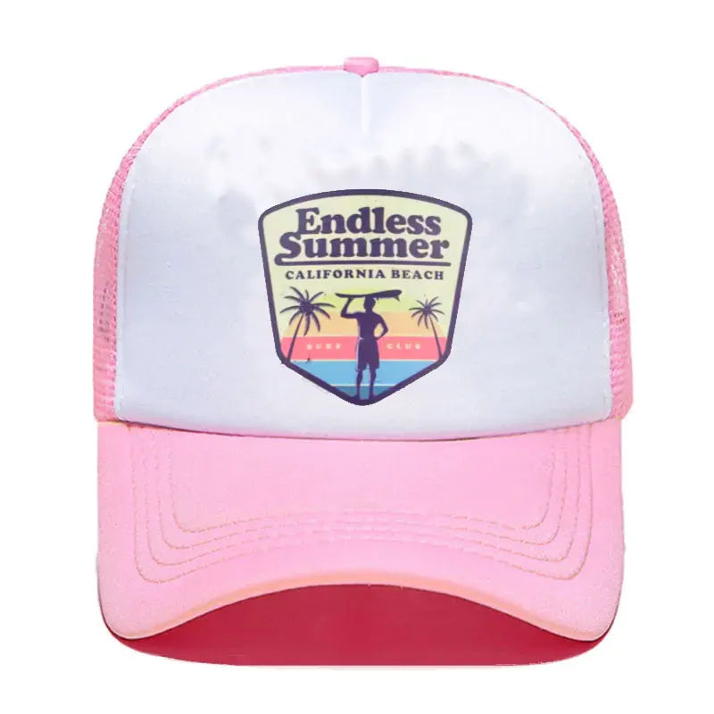 Summer Surf Trucker Cap – Beach Mesh Hat for Men, Women & Youth