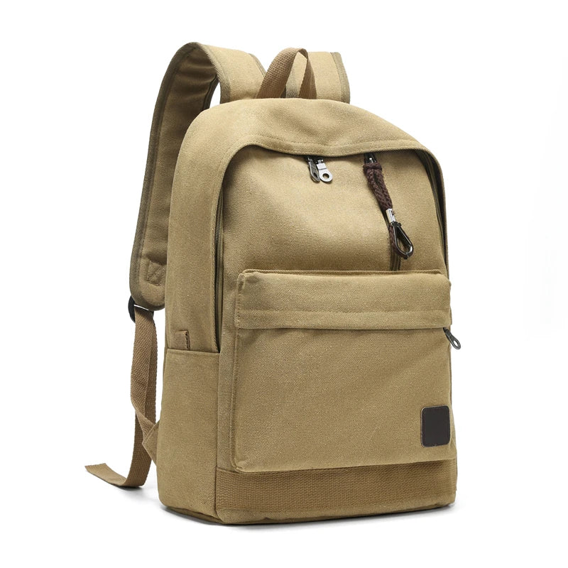 Canvas Backpack | Large School & Travel Bag – Vintage Preppy Style