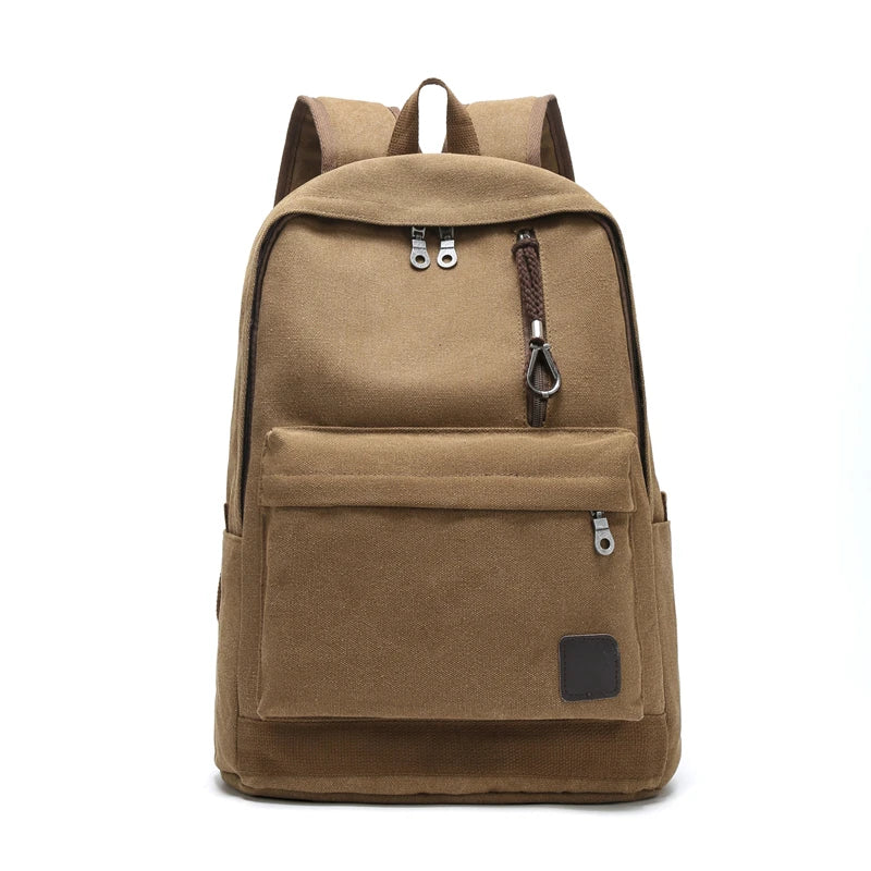 Canvas Backpack | Large School & Travel Bag – Vintage Preppy Style