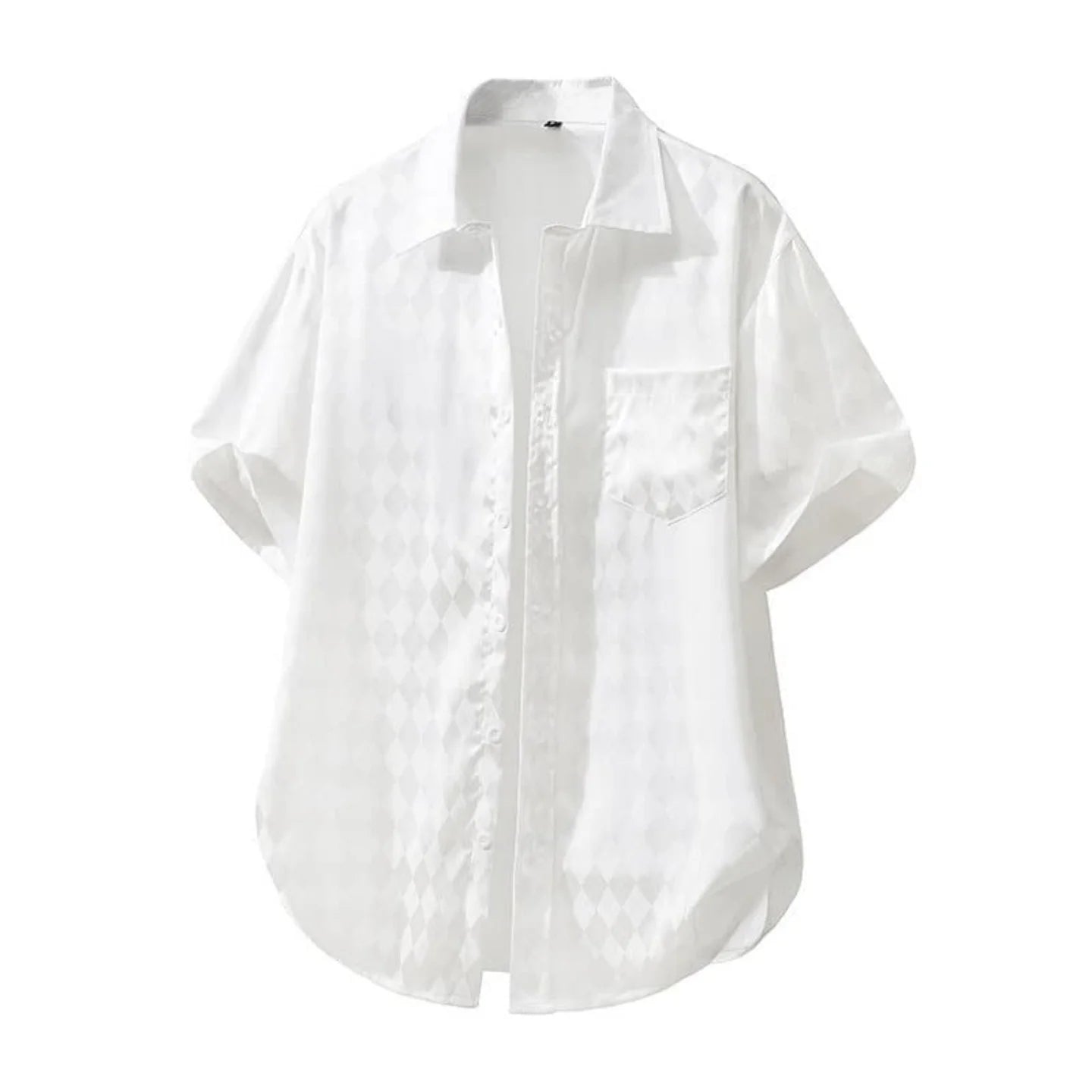 Men's Paisley Print Beach Shirt – Short Sleeve Button-Up Summer Top