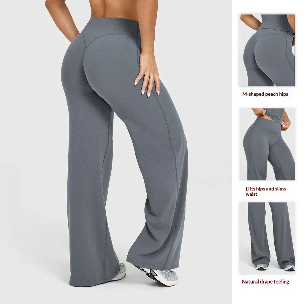 Women's High Waist Straight Leg Yoga Pants – Buttery Soft Butt Lifting Gym Leggings