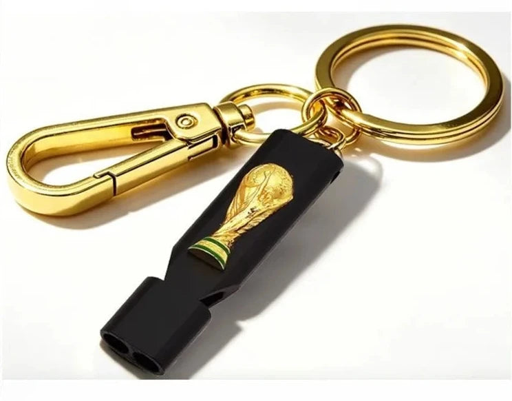 FIFA World Cup 2026 Trophy Whistle Keychain – Official Licensed 2.5D Souvenir for USA, Canada & Mexico Fans