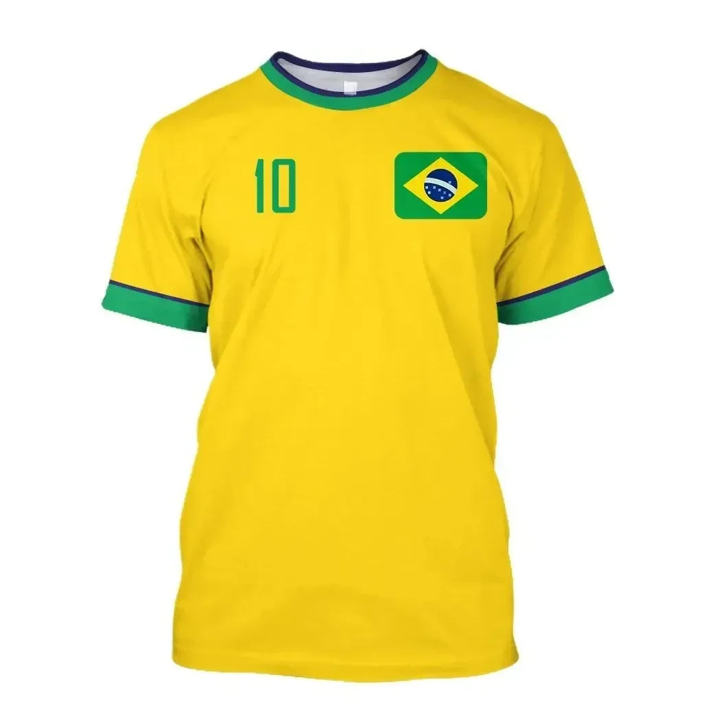 Men's 2026 Football Jersey T-Shirt – Oversized Streetwear Tee for Soccer Fans