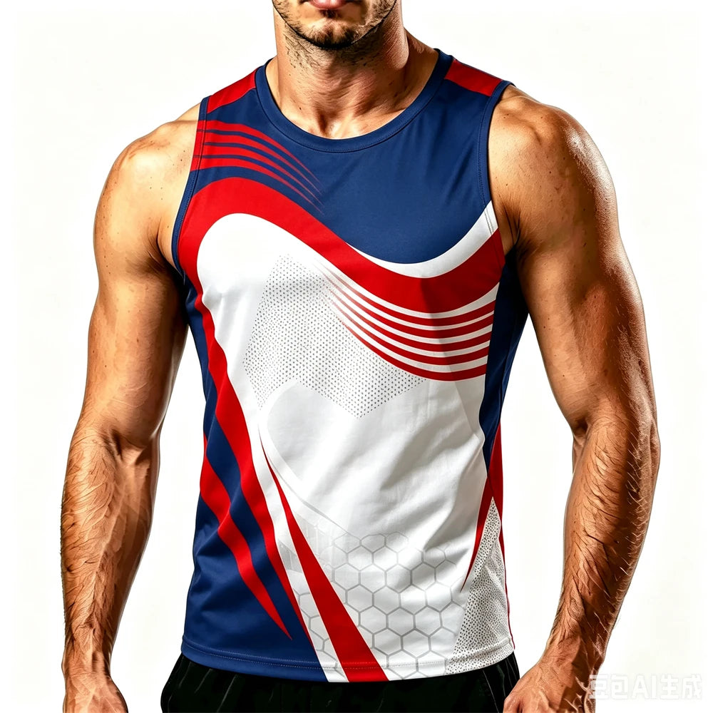 Men's 3D Print Tank Top – Quick-Dry Breathable Sleeveless Gym & Running Vest