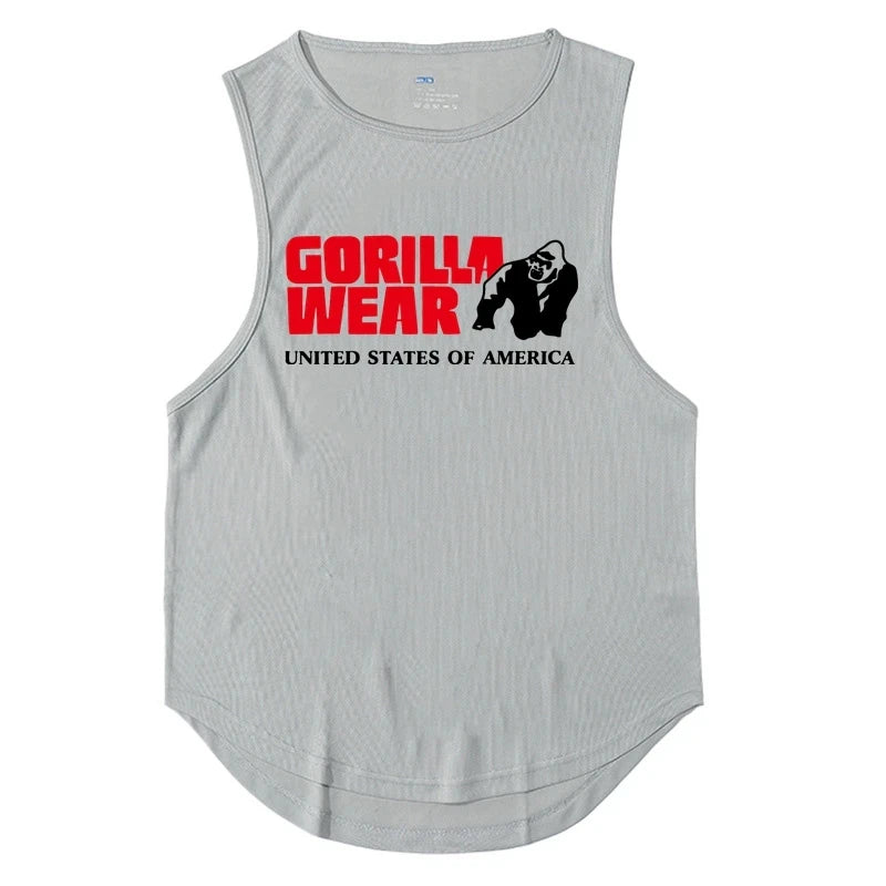 Men's Stringer Bodybuilding Vest – Polyester Gym Singlet Tank Top