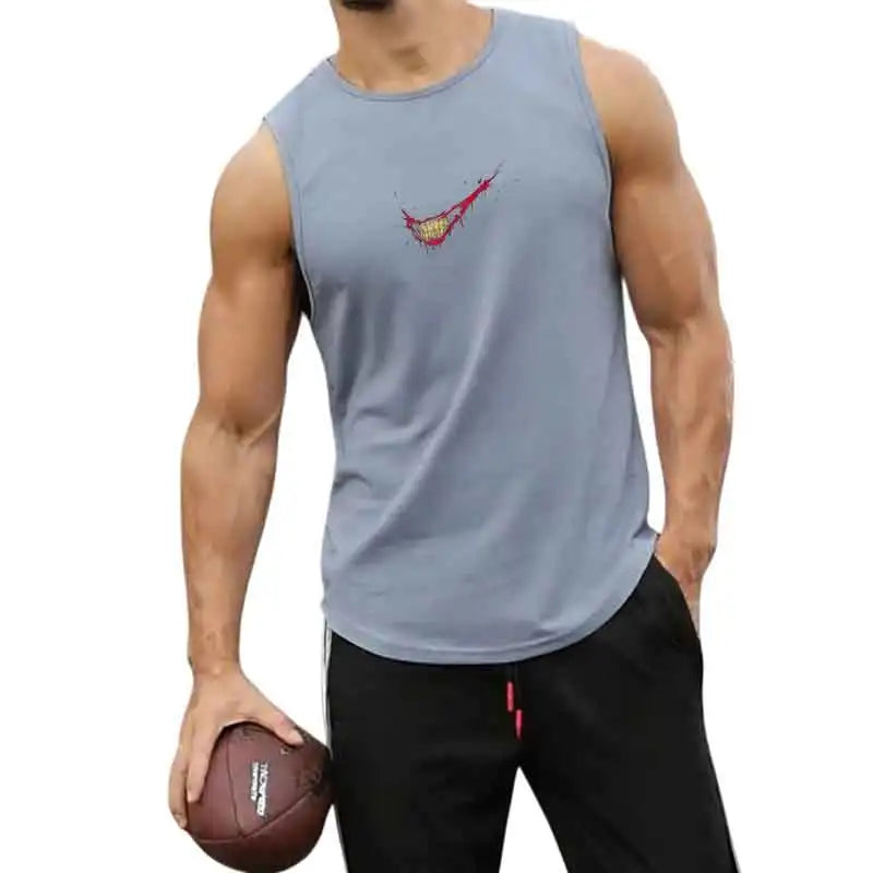 Men's Gym Tank Top – Sleeveless Workout Vest for Bodybuilding, Running & Basketball