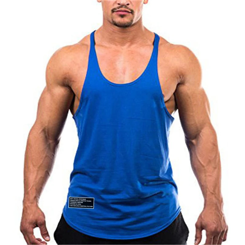 Men's Cotton Gym Tank Top – Breathable Sleeveless Workout Shirt