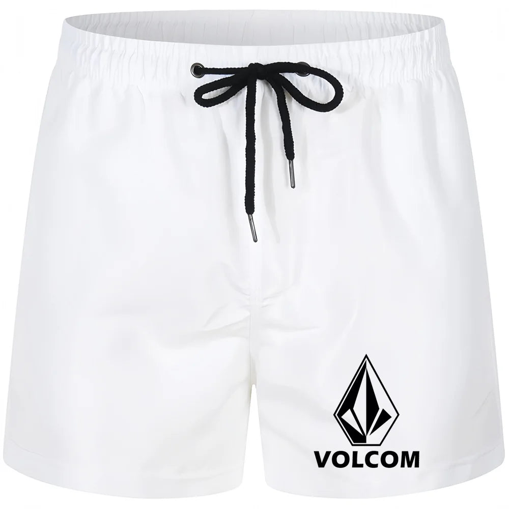 Men's Printed Swim Shorts – Quick-Dry Board Shorts with Mesh Lining & Drawstring
