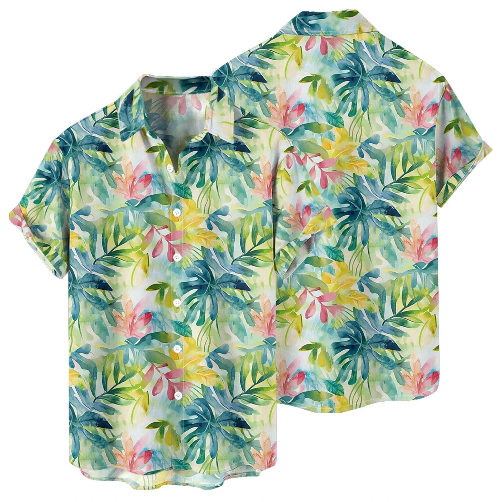 Men's Hawaiian Beach Shirt – Short Sleeve Button-Up Casual Top