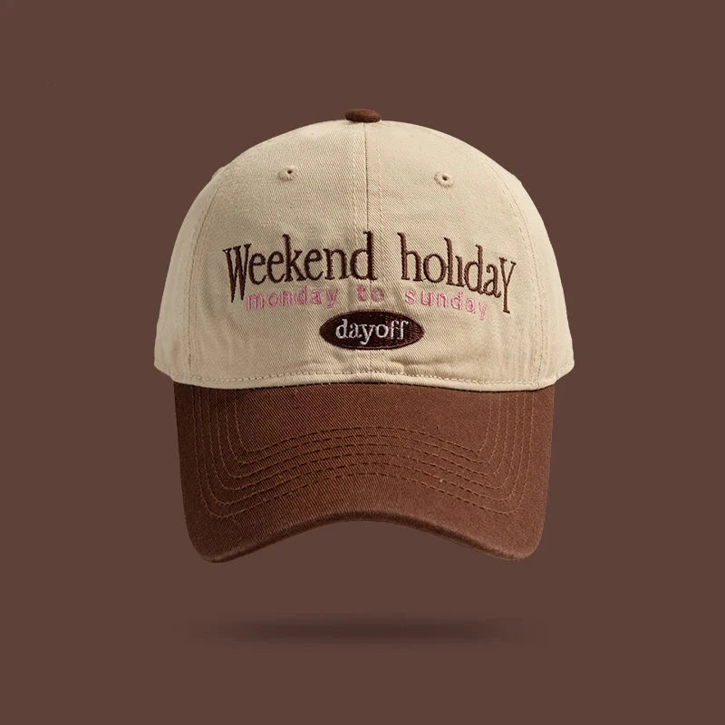 Striped Contrast Baseball Cap | Unisex Sun Protection Hat