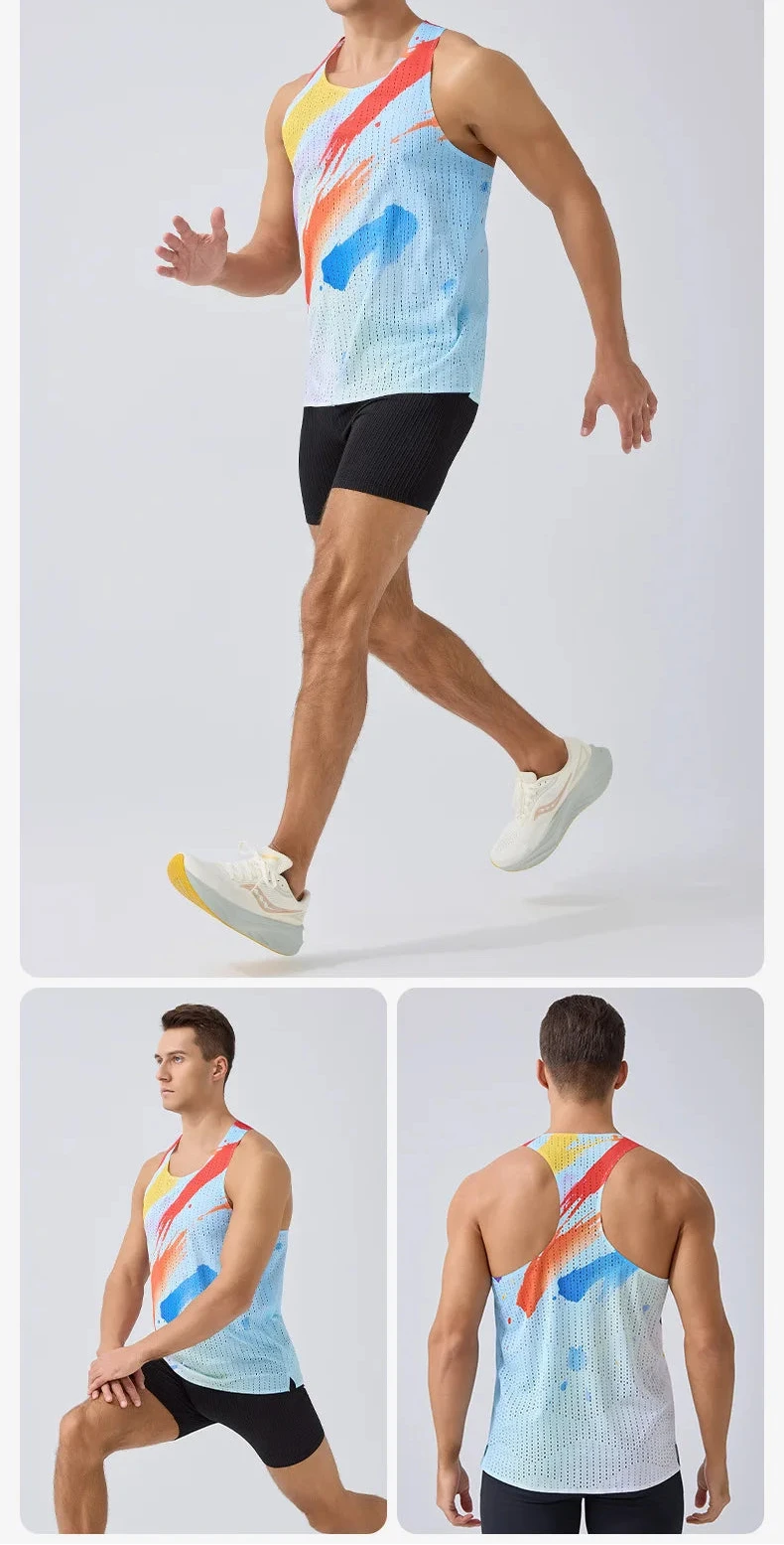 Men's Quick-Dry Sleeveless Tank Top – Breathable Gym & Running Vest