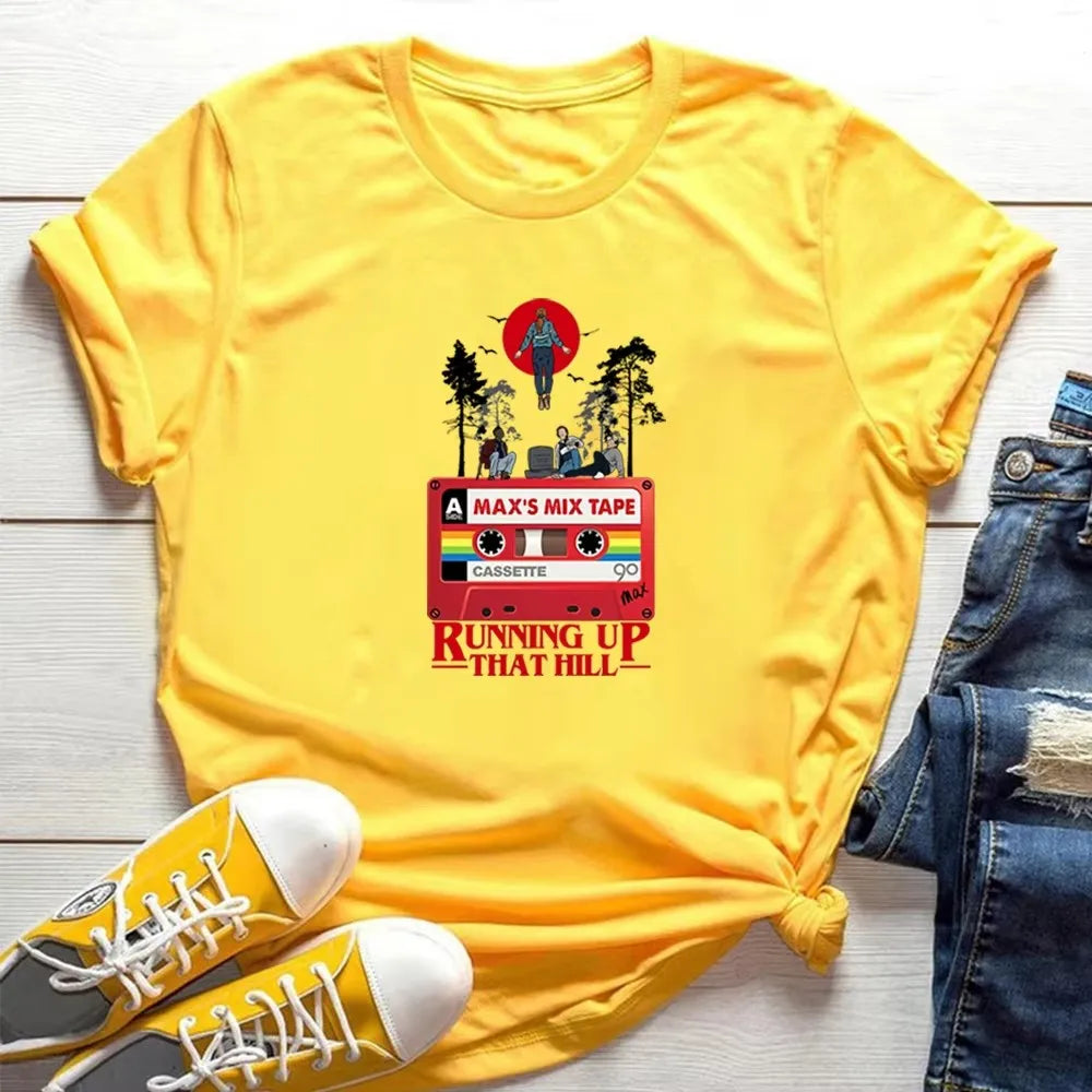 Run Up That Hill Graphic T-Shirt | Stranger Things Fan Tee | Will Byers & Eleven