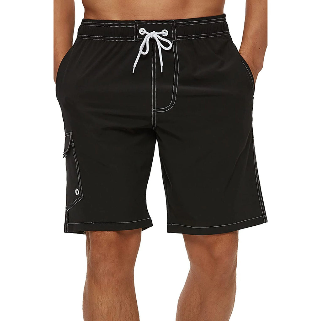 Men's Beach Board Shorts – Quick-Dry Swim Trunks with Mesh Lining