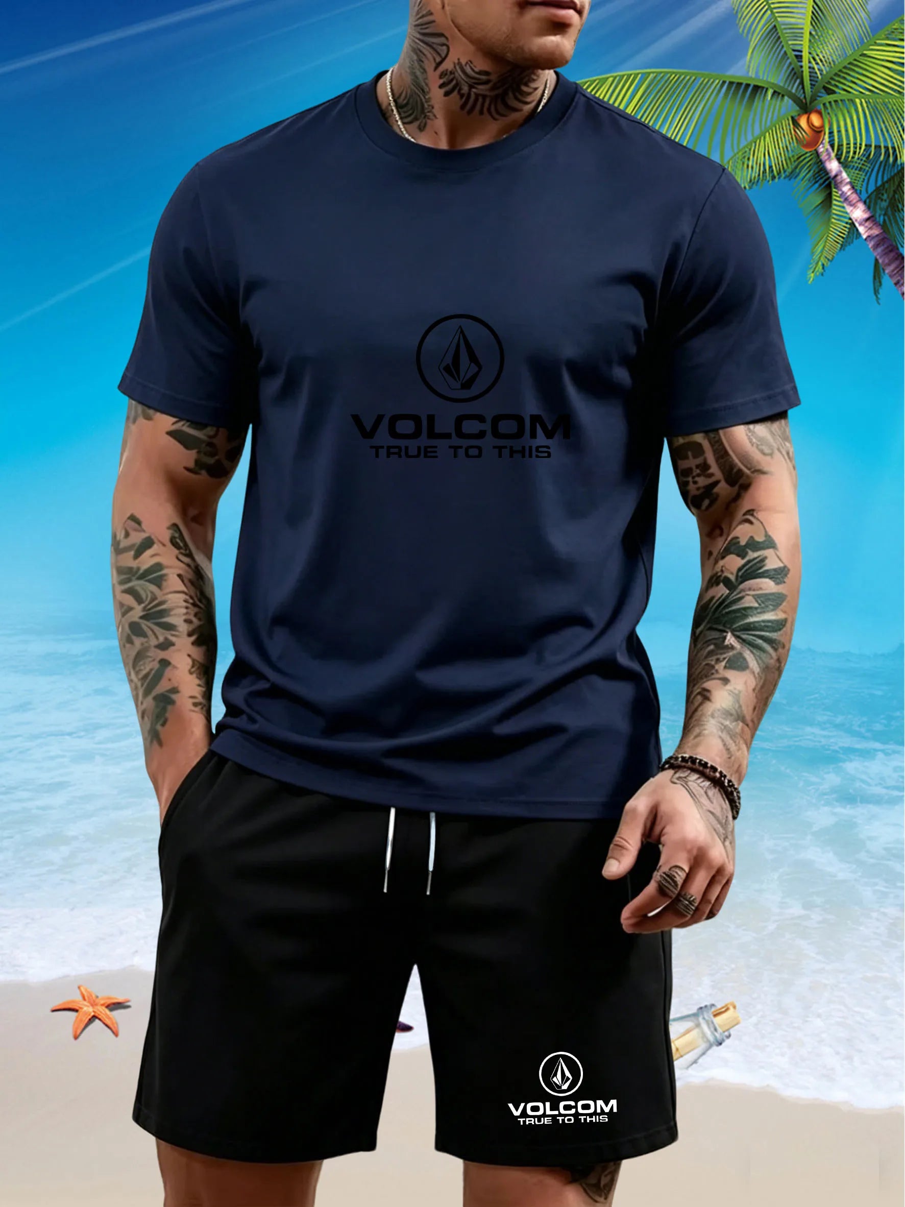 Men's 2-Piece Summer Athletic Set | Short Sleeve T-Shirt & Shorts