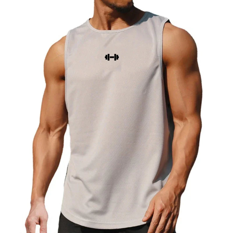 Men's Mesh Gym Tank Top – Breathable Bodybuilding Vest