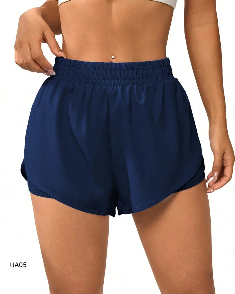 Women's 2-in-1 Flowy Running Shorts – Quick-Dry Yoga & Gym Sport Shorts
