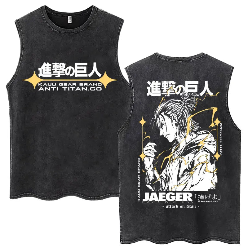 Attack on Titan Anime Tank Top – Mikasa & Eren Jaeger Sleeveless Tee (S–XXL)