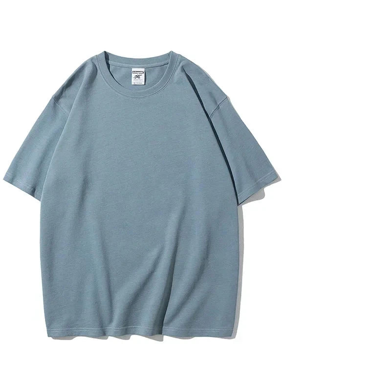 Men's Oversized Heavy Cotton T-Shirt | 280gsm Premium Tee | Solid Color