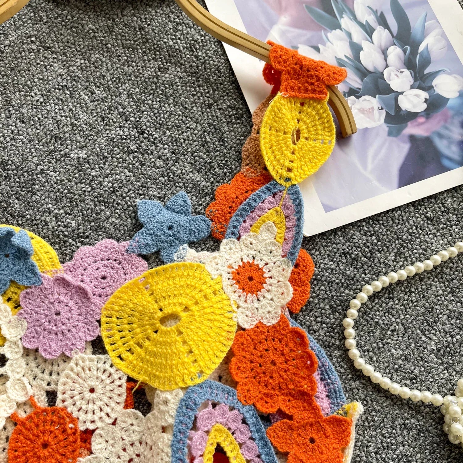 Floral Crochet Crop Tank Top – Fairycore Summer Knit