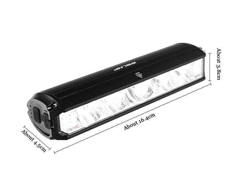 High-Powered Bike Front Light – 5200 Lumens, IPX5 Waterproof, USB-C Rechargeable