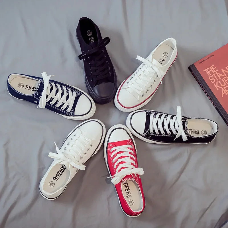 Unisex Canvas Flat Sneakers – Casual Couple Shoes for Men & Women | Sizes 35–45