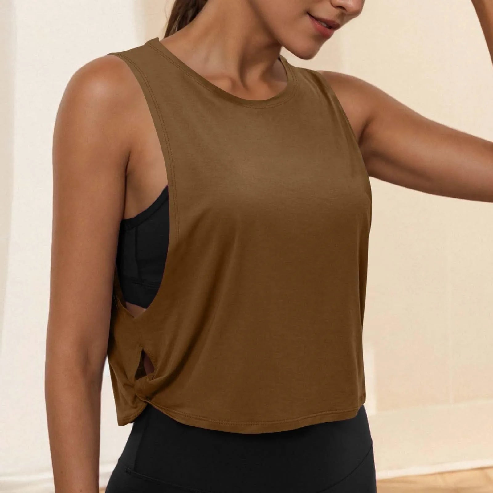 Women's Sleeveless Yoga Tank Top – Breathable Athletic Vest
