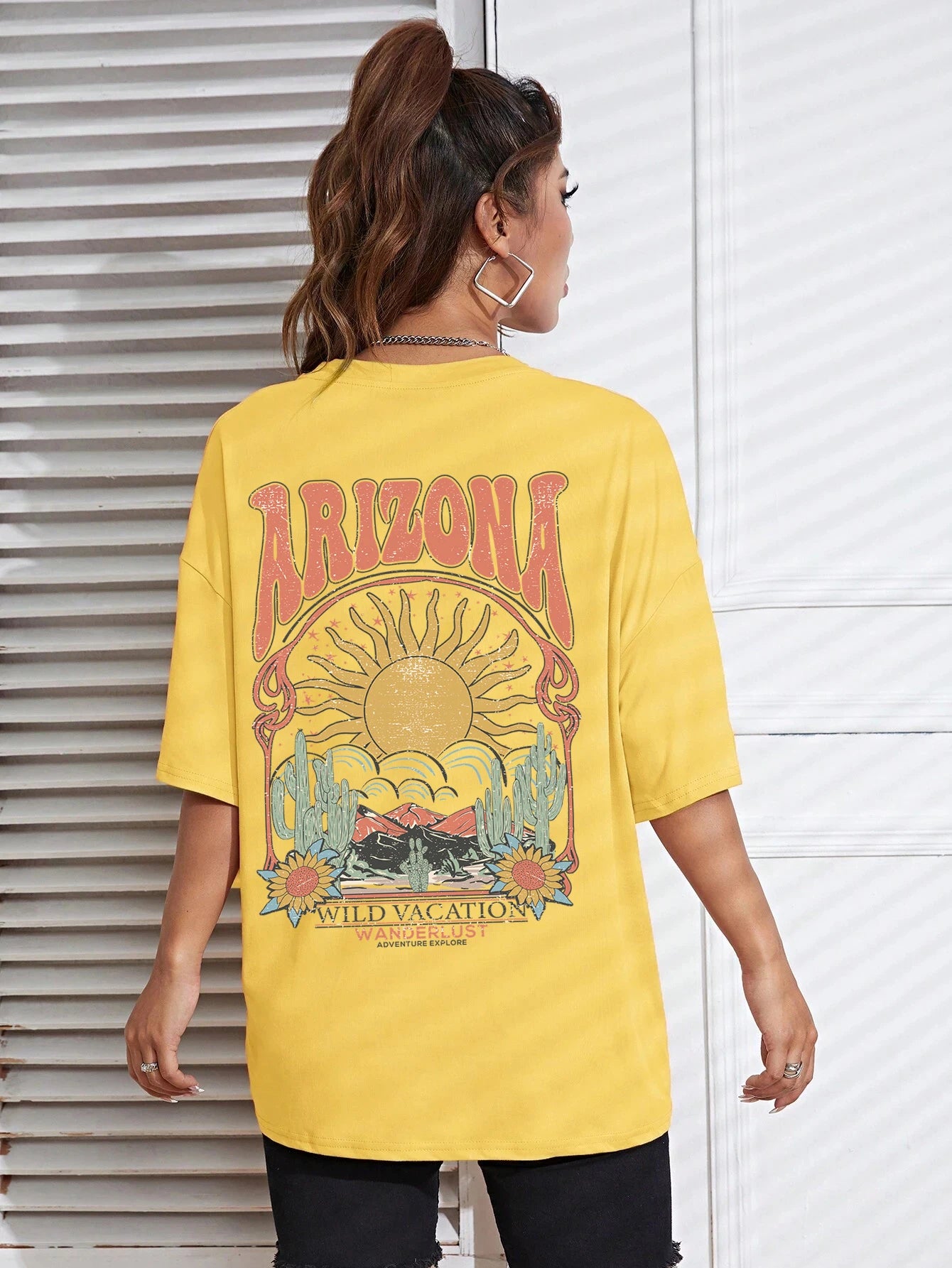 Women's Arizona Scenery Graphic T-Shirt – Harajuku Streetwear, 100% Cotton