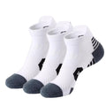 Men's Running Socks 3-Pack – Ankle Compression Socks with Cushioned Sole