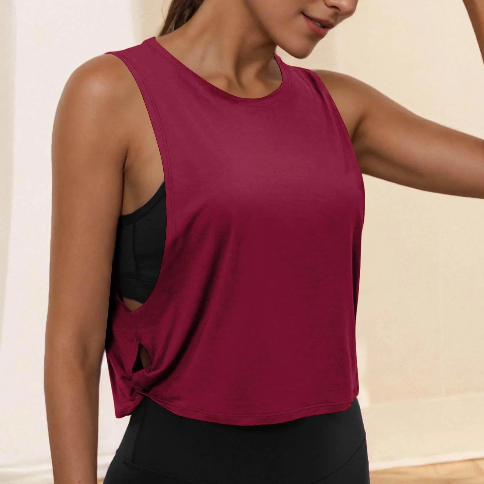 Women's Sleeveless Yoga Tank Top – Breathable Athletic Vest