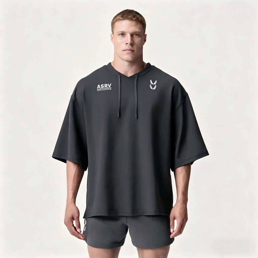 Men's Cotton Loose V-Neck Sport T-Shirt | Gym, Basketball & Running Tee