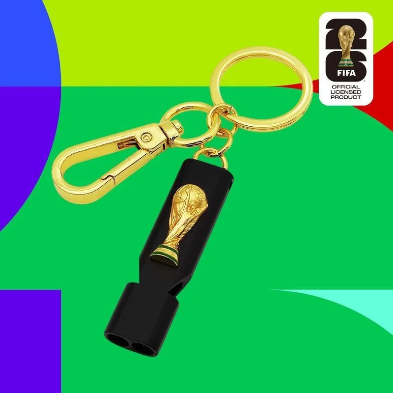 FIFA World Cup 2026 Trophy Whistle Keychain – Official Licensed 2.5D Souvenir for USA, Canada & Mexico Fans