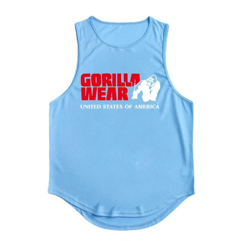 Men's Stringer Bodybuilding Vest – Polyester Gym Singlet Tank Top