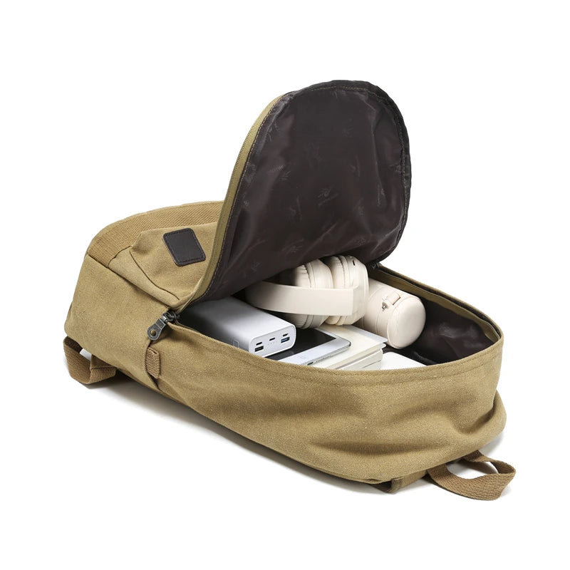 Canvas Backpack | Large School & Travel Bag – Vintage Preppy Style