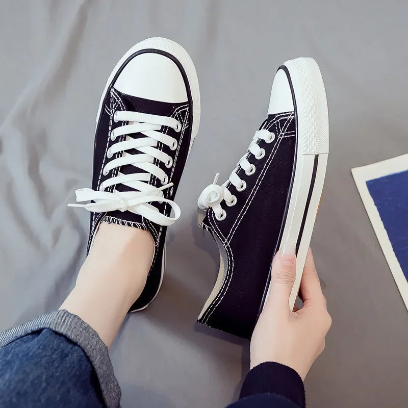 Unisex Canvas Flat Sneakers – Casual Couple Shoes for Men & Women | Sizes 35–45