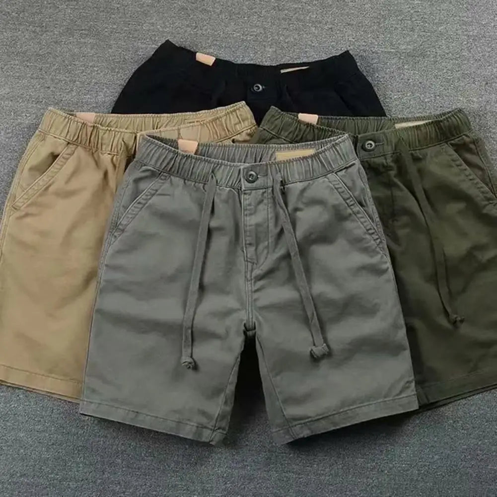 Men's Cotton Casual Shorts – Slim Bermuda Style, Loose Fit for Summer