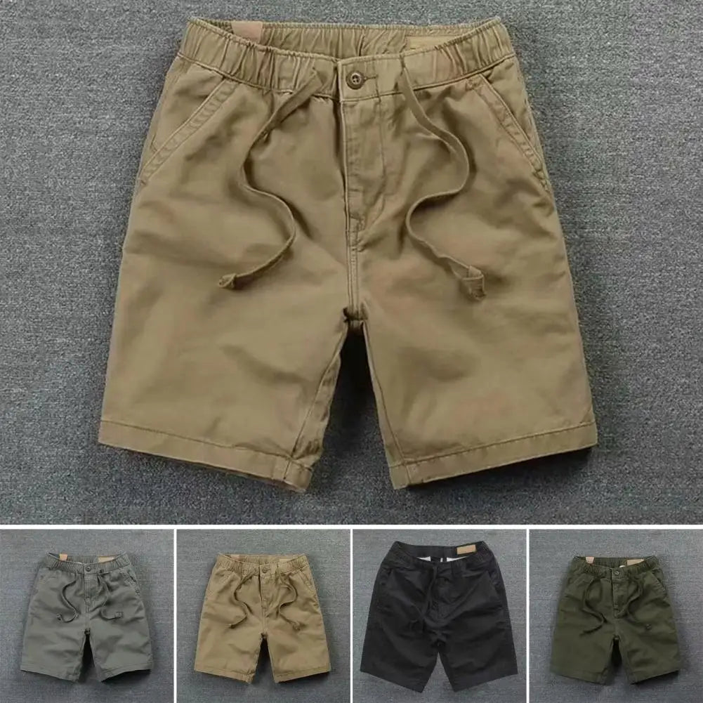Men's Cotton Casual Shorts – Slim Bermuda Style, Loose Fit for Summer
