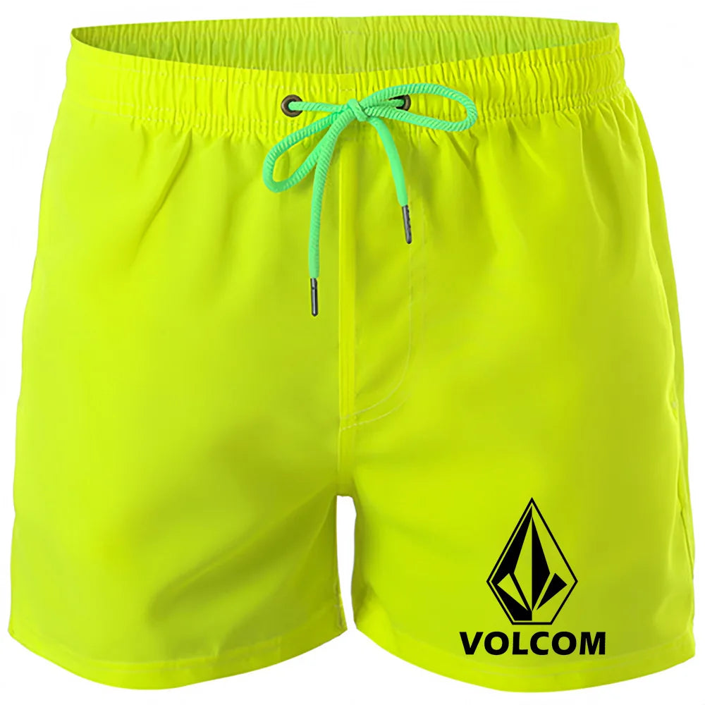 Men's Printed Swim Shorts – Quick-Dry Board Shorts with Mesh Lining & Drawstring