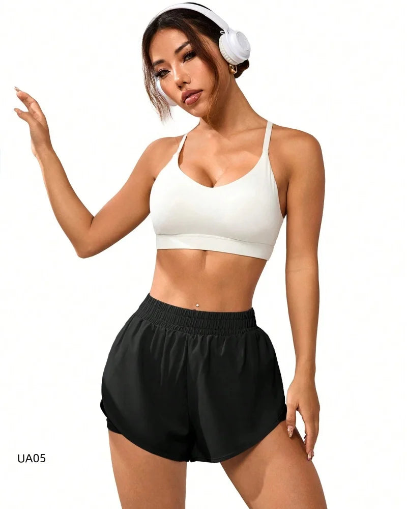 Women's 2-in-1 Flowy Running Shorts – Quick-Dry Yoga & Gym Sport Shorts
