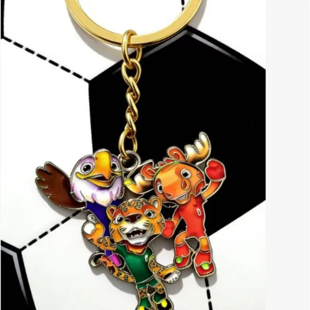 2026 FIFA World Cup Enamel Metal Keychain – UV Print Soccer Fan Souvenir