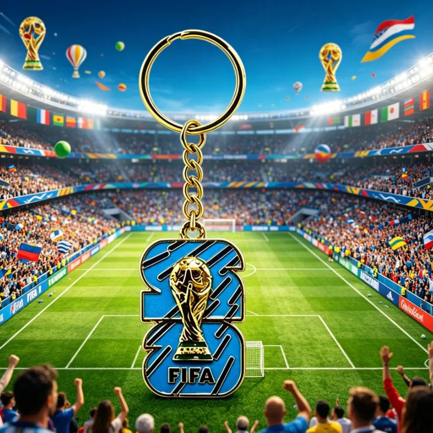 2026 FIFA World Cup Enamel Metal Keychain – UV Print Soccer Fan Souvenir